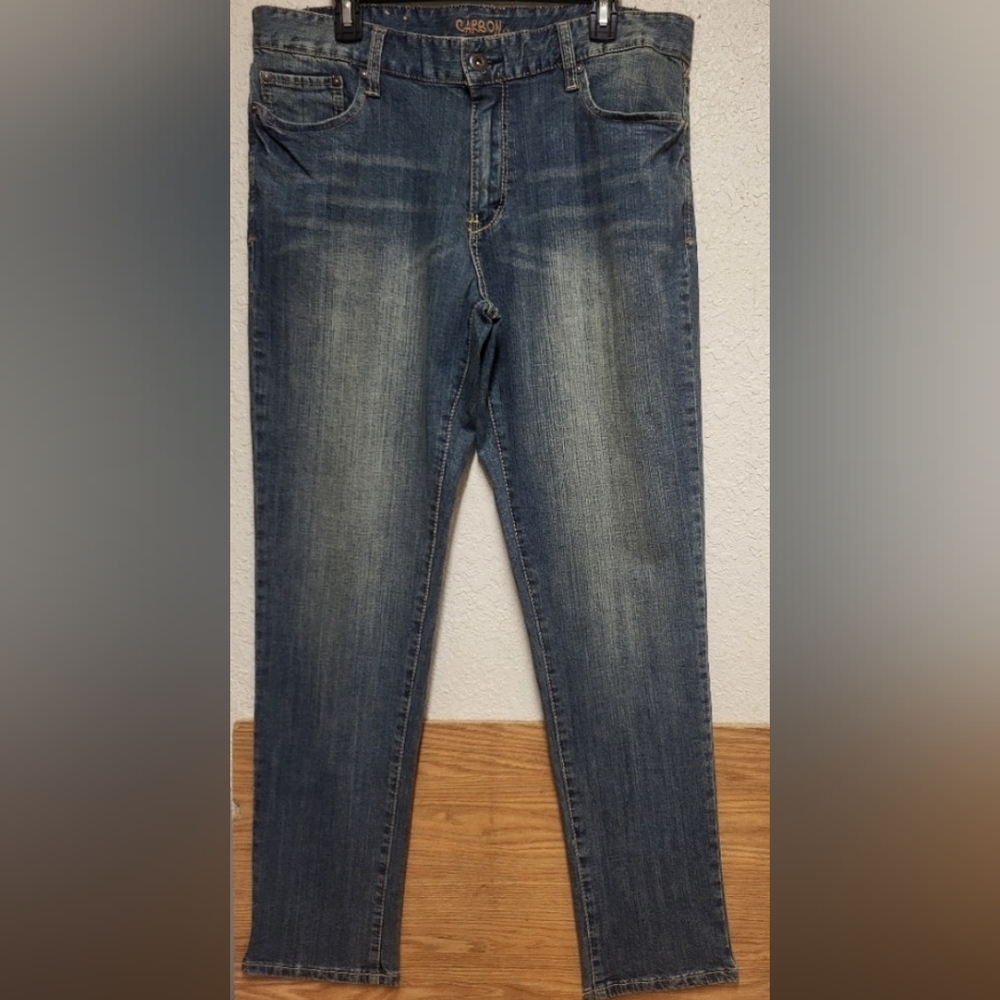 Carbon Blue/Tan Wash Skinny Jeans Men Size  36X34